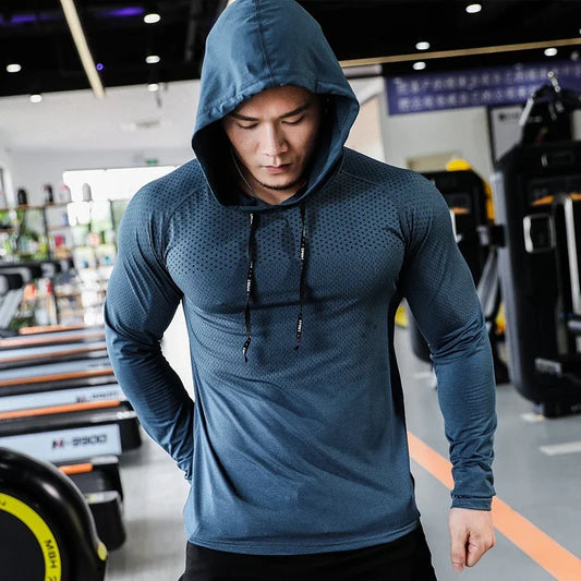 Men's Fitness Hoodie Set